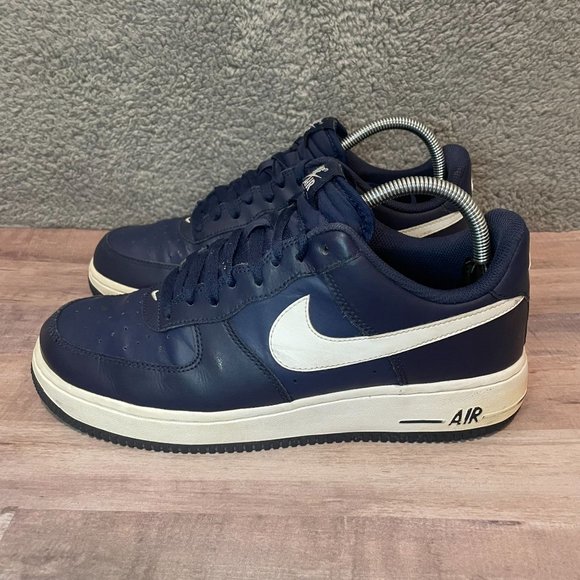 Nike Air Force 1 Men's Midnight Navy Blue 488298-436 Shoes Men Size 9 SHIPS ASAP - Picture 3 of 8